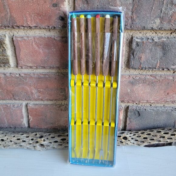 Vintage Fondue Forks Set - Picture 4 of 9